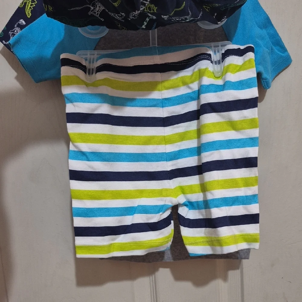 Kids Dinosaur Pajama Set - Blue and Gray